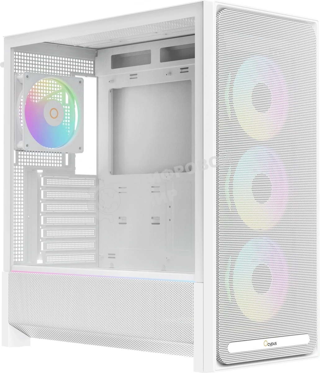 Корпус Ocypus Delta C70 WH ARGB, Midi-Tower, белый, 4 x 120 мм
