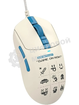 Мышь проводная A4Tech Bloody W72 Ultra Pixels Blue рисунок/бежевый/голубой, 20000 dpi, USB, кнопки - 7