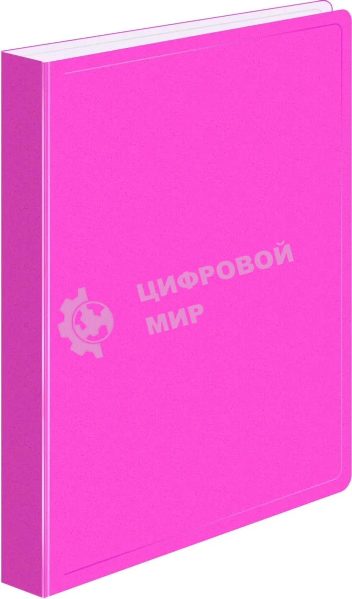 Папка с металлическим пружинным скоросшивателем Бюрократ Double Neon DNE07PPINK A4, пластик, 0.7мм корешок 27мм, карман продольный внутренний, розовый