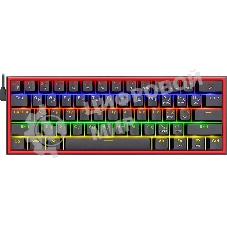 Клавиатура Redragon Fizz проводная, USB Type-A, чёрный/красный