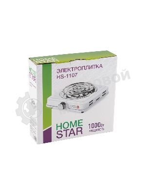 Плита настольная электрическая Homestar HS-1107, 1 конф, белый, ТЭН