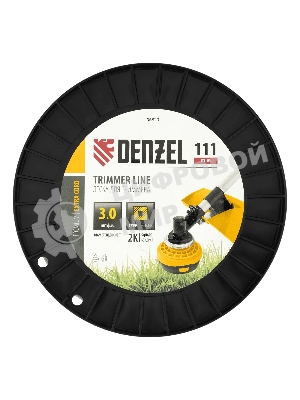 Леска для триммера Denzel двухкомпонентная квадрат, 3,0мм х 111м, на DIN катушке EXTRA CORD
