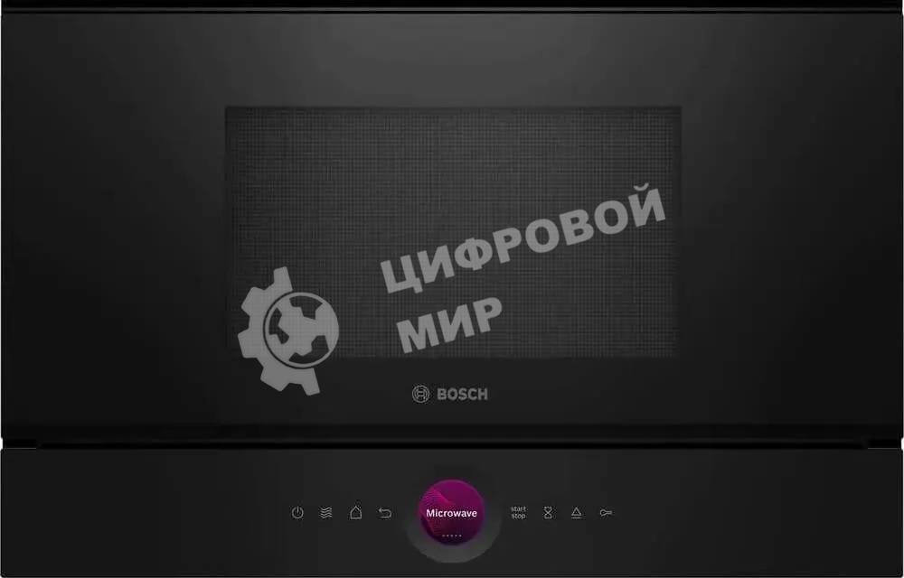 Встраиваемая микроволновая печь Bosch BFL7221B1 черный, 21 л, 900 Вт, переключатели - поворотный механизм/сенсор