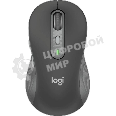 Мышь беспроводная Logitech M750 L Large графитовый, 4000 dpi, радиоканал, Bluetooth, USB, кнопки - 5