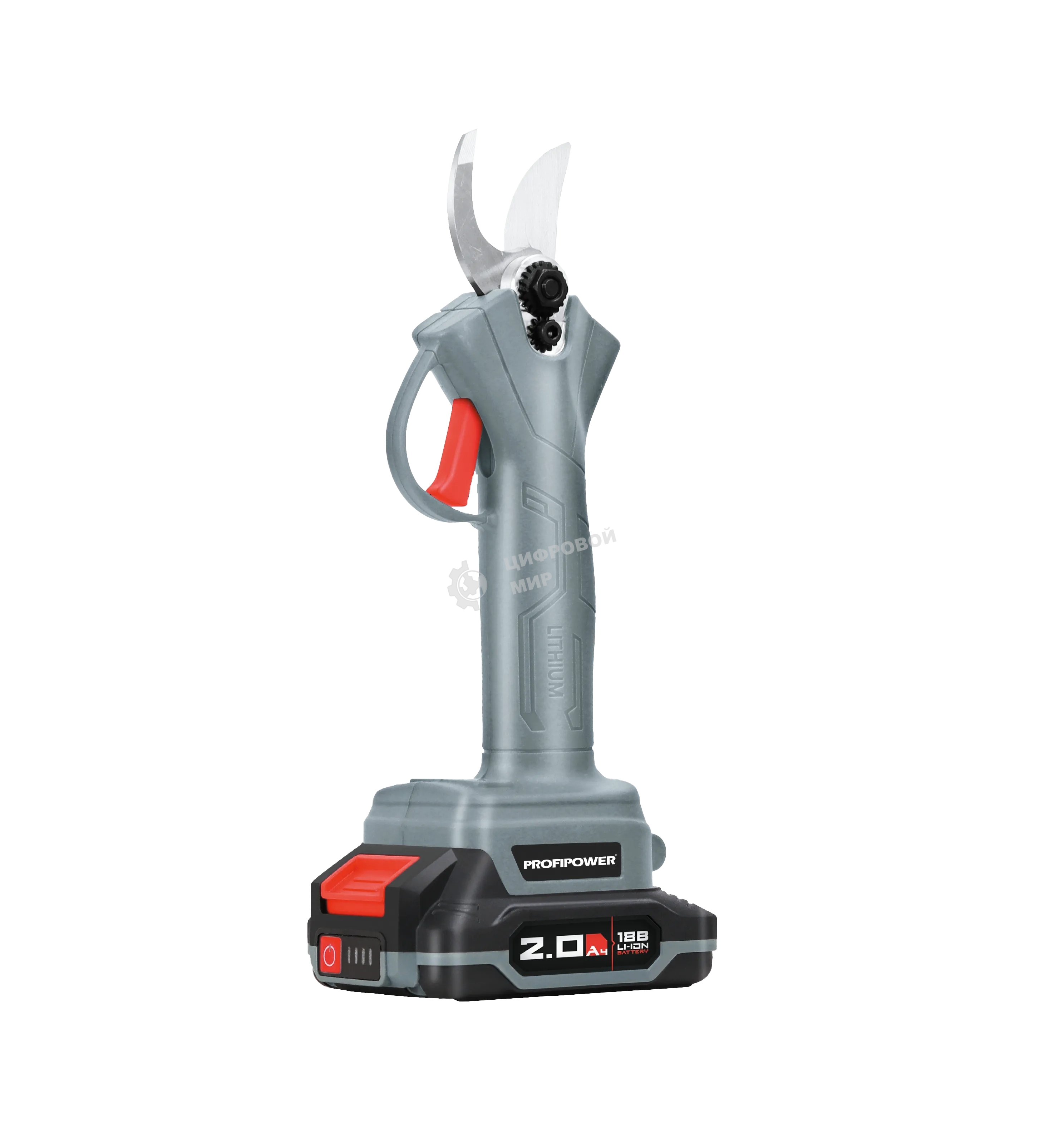 Аккумуляторный секатор садовый бесщеточный ProfiPower MKGSP-18V (Li-ion-2шт, 2.0А·ч, зап. лезвие, набор ключей, З/У, в кейсе)
