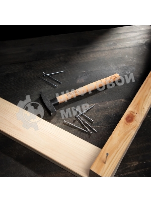 Молоток слесарный Denzel 200 г, кованый квадратный боек, буковая рукоятка