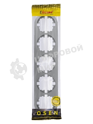 Рамка 5-м OSEN горизонт. круглая серый матовый LEZARD 744-7400-150