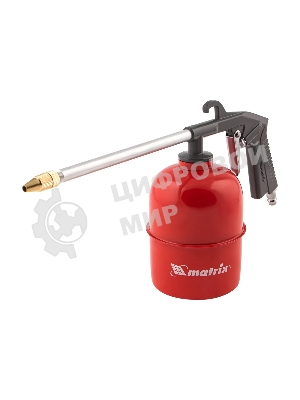 Набор пневмоинструмента Matrix, 5 предметов, быстросъемное соед. краскорасп. с верхним бачком