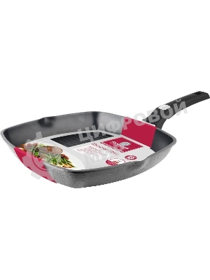 Сковорода-гриль Rondell Escurion Grey RDA-1124, 28 см, без крышки, серый