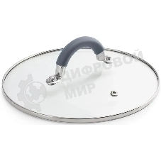 Кастрюля LARA LR02-481 BELL 18x10,5 см, 2,6 л, нержавеющая сталь, индукционное дно, силиконовая ручка, стеклянная крышка