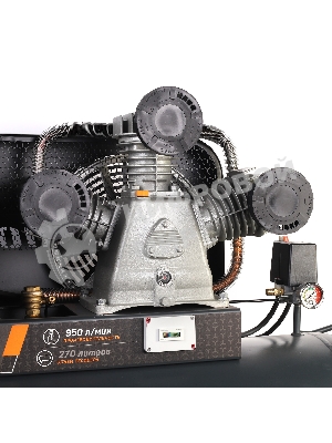 Компрессор поршневой Patriot KRX 950 L270 D ременной, масляный, 950 л/мин, 270 л, 10 бар, 5.5 кВт, 400 В