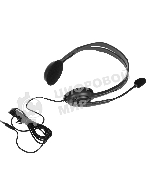 Гарнитура Logitech H111 чёрный, проводная, 3.5 мм