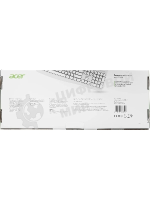 Клавиатура проводная Acer OKW301 (ZL.KBDCC.01B), USB, белый