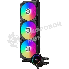 Система жидкостного охлаждения PcCooler DA360 BK ARGb Soc-AM5/AM4/1200/1700/1851 черный 4-pin Al 300W Ret (DA360-BKAWXX-GL)
