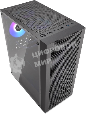 Корпус без блока питания PCCOOLER MA100 MESH BK, Mesh Mid Tower, черный, TG, 0.4 SPCC, 3x120мм ARGb ATX, mATX, mITX 160/310/180мм 2x2.5