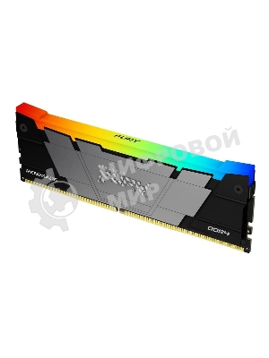 Оперативная память Kingston Fury Beast, DDR4, 32Gb (1x32Gb), 3600MHz, CL18, DIMM, с радиатором, RGB, черный
