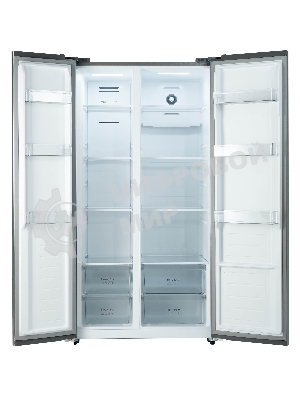 Холодильник Бирюса SBS 541 TBG текстурированное черное стекло двухкамерный 343/198 л морозилка слева, NoFrost, Side-by-side