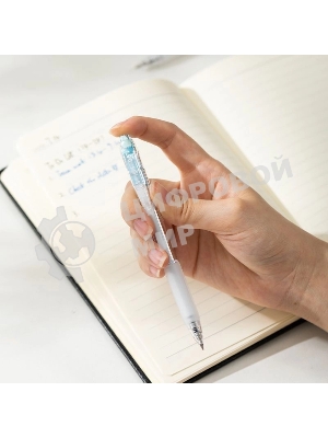 Ручка гелевая Deli Smoos EG057-BK, черные чернила (12шт), линия 0.5мм