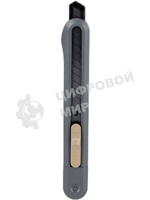 Нож канцелярский Deli ENS063-GR Nusign, ширина лезвия 9 мм, фиксатор сталь серый