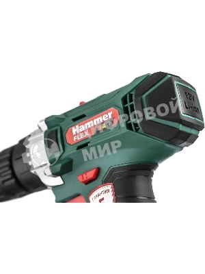 Дрель-шуруповерт Haммer ACD12CS, 12 В, 1,5 Ач, 26 Нм, щеточный