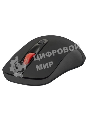 Мышь беспроводная Defender Nexus MS-195 черный, 1600 dpi, радиоканал, USB, кнопки - 4