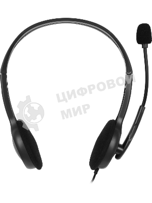 Гарнитура Logitech H111 чёрный, проводная, 3.5 мм