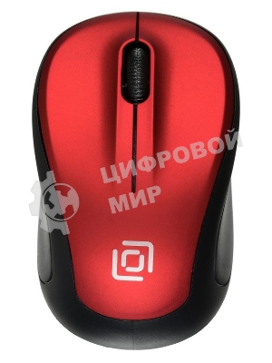 Мышь беспроводная Oklick 665MW черный/красный, 1000 dpi, радиоканал, USB, кнопки - 3