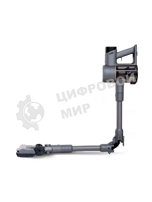 Пылесос вертикальный BQ VCA1004W серый, питание от аккумулятора, 50 Вт, уборка сухая/влажная, пылесборник 0.6 л, работа от АКБ max 35 мин.