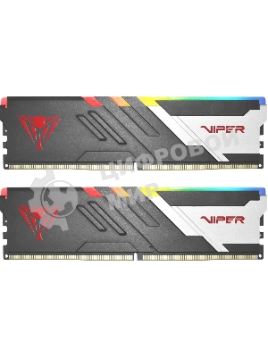 Оперативная память Patriot Viper Venom, DDR5, 48Gb (2x24 Gb), 6000 MHz, CL30, DIMM, радиатор, RGb, черный