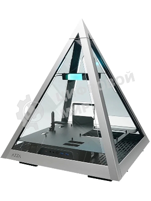 Компьютерный корпус Azza Pyramid L черный/серебристый без БП ATX 6x120мм 2xUSB3.0 audio bott PSU
