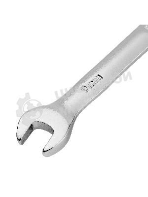 Ключ комбинированный трещоточный Denzel 9 мм, CrV, матовый хром