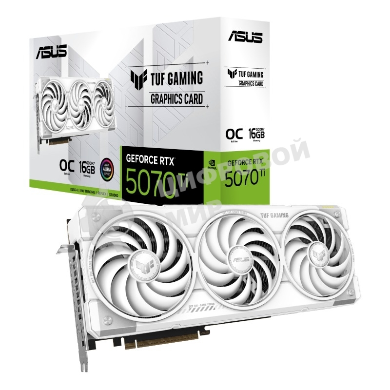 Видеокарта ASUS TUF-RTX5070TI-O16G-WHITEGAMING белый