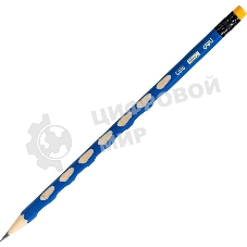 Карандаш чернографитный Deli EC016-HB U-Touch HB шестигранный синий (12шт) ластик