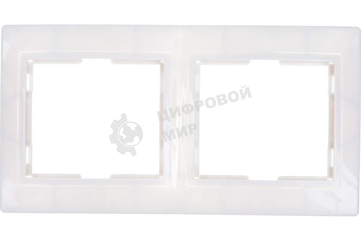 Рамка IEK EMK20-K01-DM РГ-2-КБ 2местн. горизонт. КВАРТА (белый)