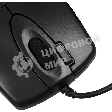 Мышь проводная A4Tech OP-620D черный, 1000 dpi, USB, кнопки - 4