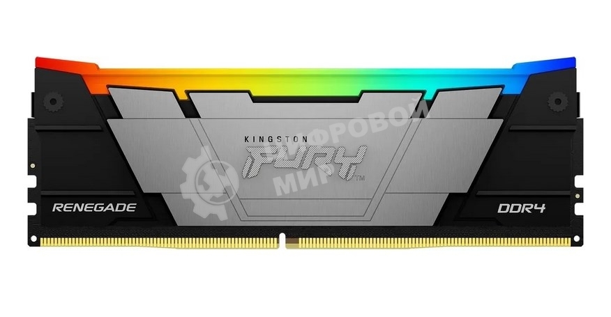 Оперативная память Kingston Fury Beast, DDR4, 32Gb (1x32Gb), 3600MHz, CL18, DIMM, с радиатором, RGB, черный