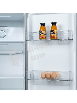 Холодильник Бирюса SBS 541 TBG текстурированное черное стекло двухкамерный 343/198 л морозилка слева, NoFrost, Side-by-side