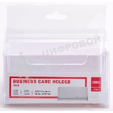 Подставка Deli E7623 для визиток 100х38х82мм, прозрачный