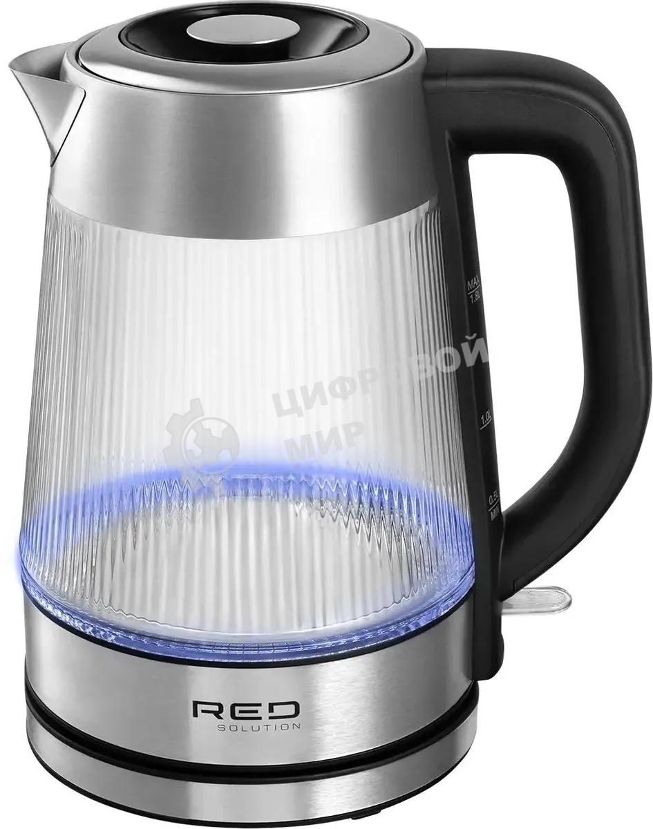Чайник электрический Red Solution G121 1.8 л, 2200 Вт, черный/серебристый