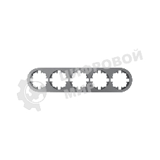 Рамка 5-м OSEN горизонт. круглая серый матовый LEZARD 744-7400-150