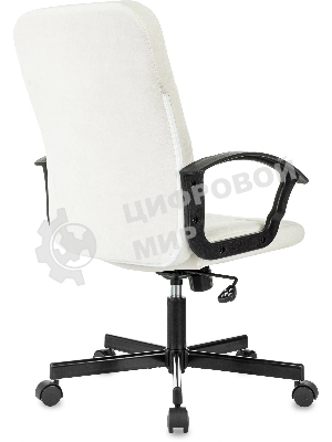 Кресло компьютерное Бюрократ Triest Fabric молочный Velvet 20 крестов. металл черный