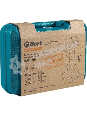 Дрель-шуруповерт Bort BAB-21U, 18 В, 4 Ач, 100 Нм, бесщеточный