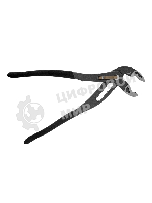 Клещи переставные Denzel кнопочный механизм, обливные рукоятки, 300 мм