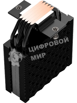 Кулер для процессора PCCooler RT500 BK (240W, 4-pin PWM, LED temp., 152мм, Al/Cu, 5x6мм, 1x120мм, 73.32CFM, 34.9dBA, 2200RPM, S: 1851/1700/1200/115X, AM5/AM4, черный)