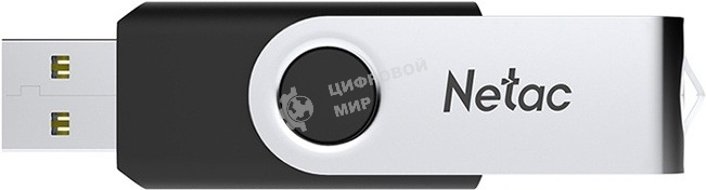 Флешка USB Netac U505 (NT03U505N-256G-32BK), 256Gb, USB 3.0, R/W 110/45, черный/серебристый