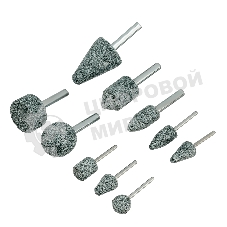 Набор шарошек Denzel абразивных для дрели (ПШМ), 63С, 10 шт.