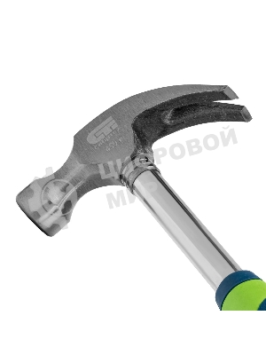 Молоток-гвоздодер Сибртех металлическая трубчатая обрезиненная рукоятка, вес 450 гр., боек 27 мм