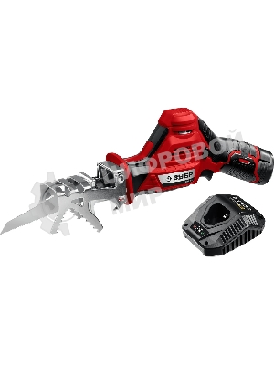 Пила сабельная. Зубр 12В, 1 АКБ (2А·ч), в коробке, СПЛ-125-21