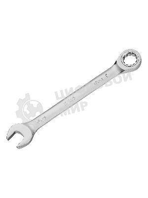 Набор ключей комбинированных трещоточных Denzel 6-19 мм, 8 шт., CrV, матовый хром