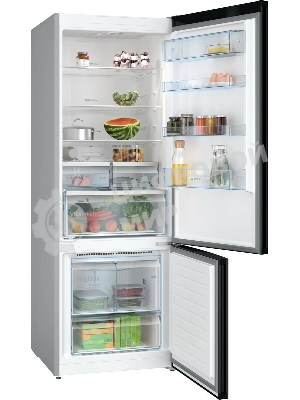 Холодильник Bosch KGN56CX30U нержавеющая сталь двухкамерный 400/105л морозилка снизу, No Frost